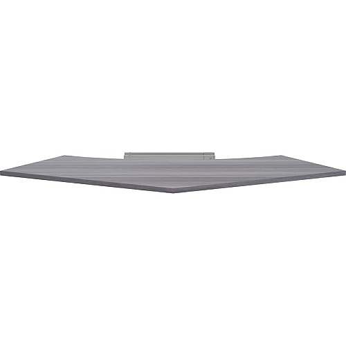 Lorell Relevance Series Curve Worksurface for 120 Workstations Weathered Charcoal Laminate Rectangle Top - Contemporary Style - 47.25" Table Top Length x 34.13" Table Top Width x 1" Table Top Thickness - Assembly Required - 1 Each (LLR16249)