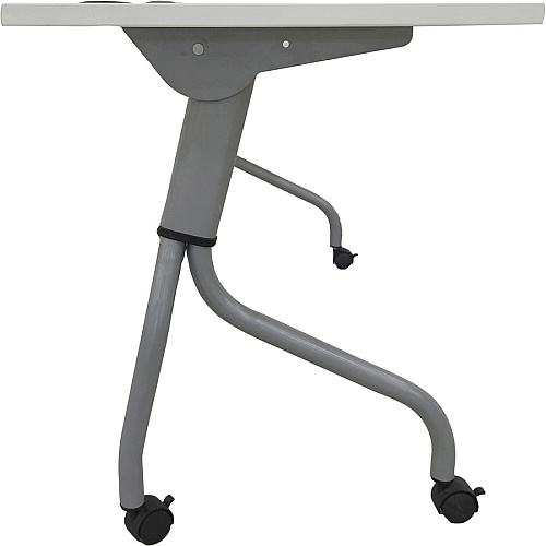 Lorell Flip Top Training Table White Top - Silver Base - 4 Legs - 23.60" Table Top Length x 60" Table Top Width - 29.50" Height - Assembly Required - Melamine Top Material - 1 Each (LLR60744)