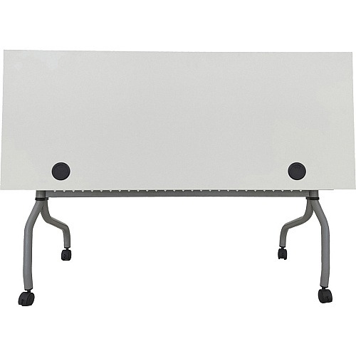 Lorell Flip Top Training Table White Top - Silver Base - 4 Legs - 23.60" Table Top Length x 60" Table Top Width - 29.50" Height - Assembly Required - Melamine Top Material - 1 Each (LLR60744)