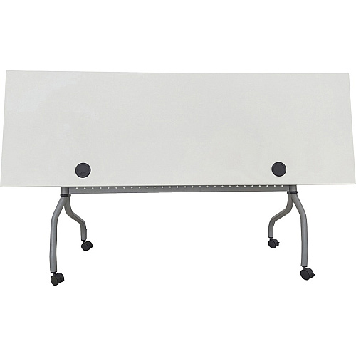 Lorell Flip Top Training Table White Top - Silver Base - 4 Legs - 23.60" Table Top Length x 72" Table Top Width - 29.50" Height - Assembly Required - Melamine Top Material - 1 Each (LLR60743)