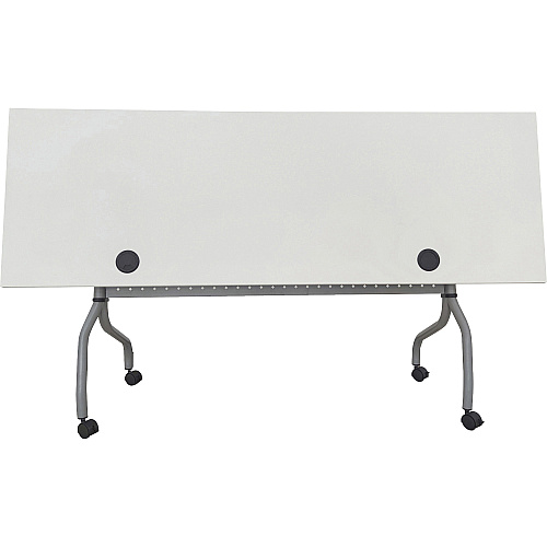 Lorell Flip Top Training Table White Top - Silver Base - 4 Legs - 23.60" Table Top Length x 72" Table Top Width - 29.50" Height - Assembly Required - Melamine Top Material - 1 Each (LLR60743)