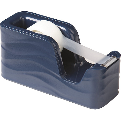 Scotch Wave Desktop Tape Dispenser 1" Core - Refillable - Impact Resistant, Non-skid Base, Weighted Base - Plastic - Metallic Blue - 1 Each (C20WAVEMI)