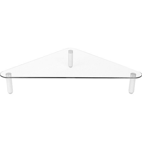 Kantek Glass Top Corner Monitor Riser 40 lb Load Capacity - 3.25" Height x 19.70" Width - Tempered Glass - Clear (MS390)