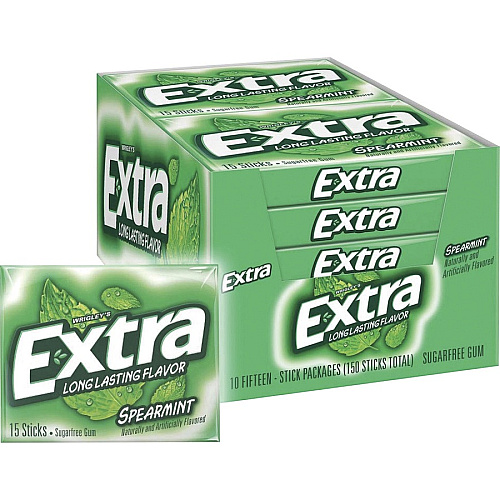 Mars Spearmint Flavored Chewing Gum Spearmint - 10 / Box (22037)