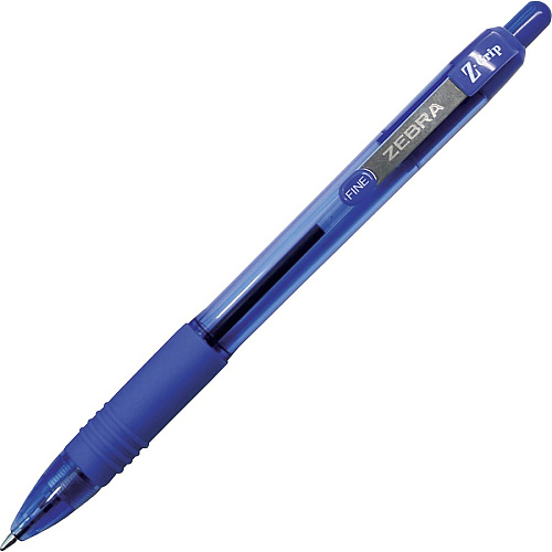 Zebra Pen Z-Grip Retractable Ballpoint Pen 0.7 mm Pen Point - Retractable - Blue Ink - 30 / Pack (25230)