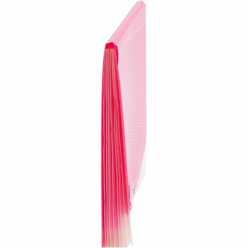 Smead Letter Expanding File 8 1/2" x 11" - 7 Pocket(s) - 6 Divider(s) - Pink, Clear - 1 Each (70874)