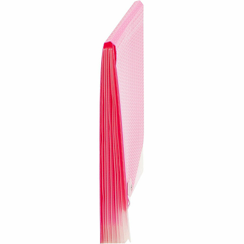 Smead Letter Expanding File 8 1/2" x 11" - 7 Pocket(s) - 6 Divider(s) - Pink, Clear - 1 Each (70874)
