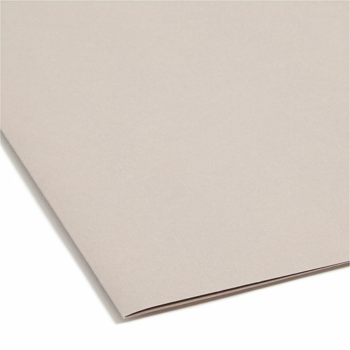 Smead TUFF 1/3 Tab Cut Letter Recycled Hanging Folder 8 1/2" x 11" - 3" Expansion - Top Tab Location - Assorted Tab Position - Steel Gray - 10% Recycled - 18 / Box (64241)