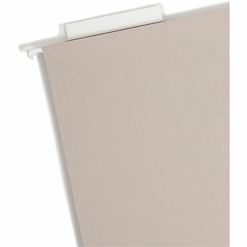 Smead TUFF 1/3 Tab Cut Letter Recycled Hanging Folder 8 1/2" x 11" - 3" Expansion - Top Tab Location - Assorted Tab Position - Steel Gray - 10% Recycled - 18 / Box (64241)