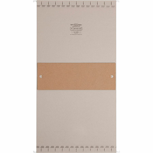 Smead TUFF 1/3 Tab Cut Letter Recycled Hanging Folder 8 1/2" x 11" - 4" Expansion - Top Tab Location - Assorted Tab Position - Steel Gray - 10% Recycled - 18 / Box (64242)