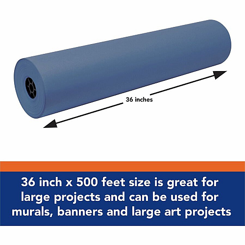 Tru-Ray Construction Paper Art Roll Art Project, Mural, Banner - 36" Width x 500 ft Length - Blue - Sulphite - 1 Roll (P100597)