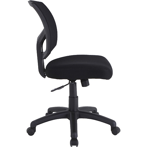 Lorell Mesh Back Task Chair Fabric Seat Material - Mesh Back Material - 5-star Base - Black - 1 Each (LLR84876)