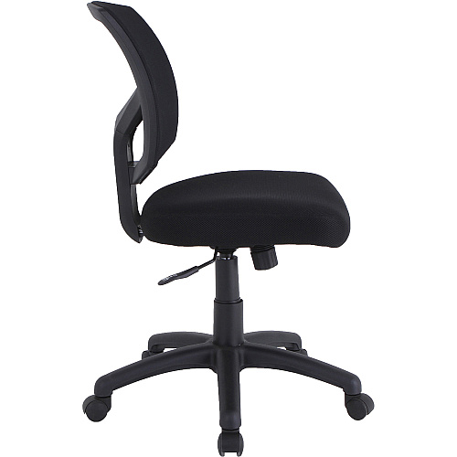 Lorell Mesh Back Task Chair Fabric Seat Material - Mesh Back Material - 5-star Base - Black - 1 Each (LLR84876)