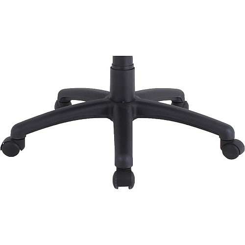 Lorell Task Chair Polyvinyl Chloride (PVC) Seat Material - Polyvinyl Chloride (PVC) Back Material - 5-star Base - Black - 1 Each (LLR84877)