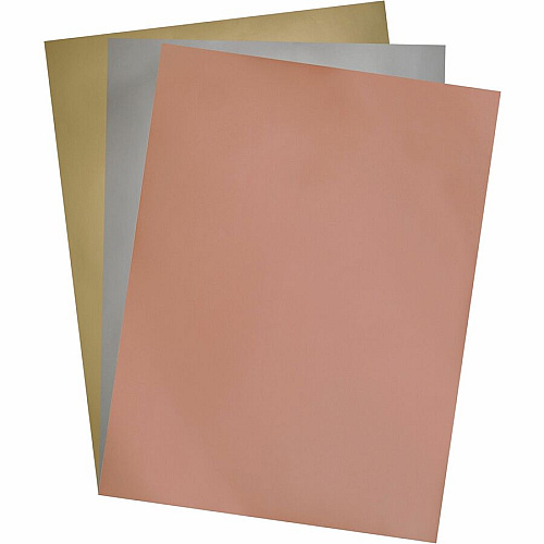 UCreate Metallic Poster Board Craft Project, Art Project, Mounting, Poster, Sign, Display - 22" Width x 28" Length - Assorted Metallic - 3 / Pack (P5395)
