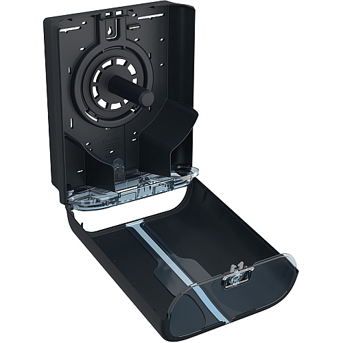 Cascades PRO Tandem Jumbo Toilet Paper Dispenser, Single Roll Touchless, Roll Dispenser - 1 x Roll - 13.8" Height x 10.8" Width x 5.6" Depth - Dark Gray - Hygienic, Jam Resistant - 1 Each (C382)