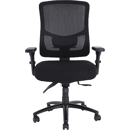 Lorell Big & Tall Mesh Back Office Chair Fabric Seat Material - Black - Armrest - 1 Each (LLR40210)
