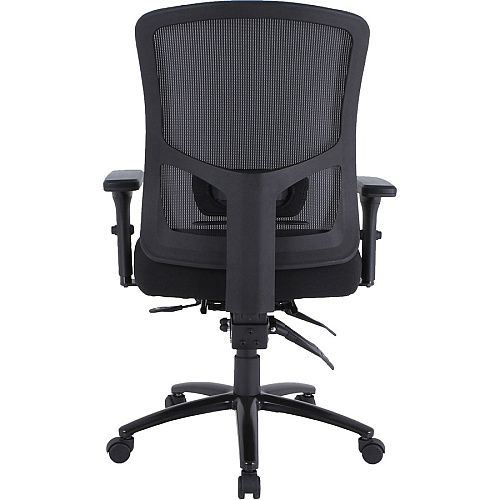 Lorell Big & Tall Mesh Back Office Chair Fabric Seat Material - Black - Armrest - 1 Each (LLR40210)