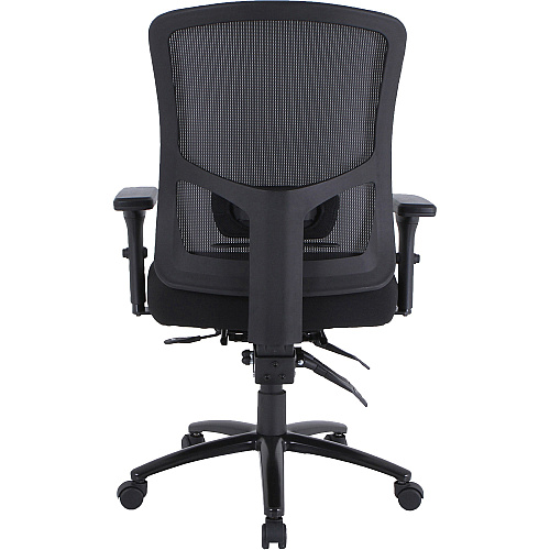 Lorell Big & Tall Mesh Back Office Chair Fabric Seat Material - Black - Armrest - 1 Each (LLR40210)