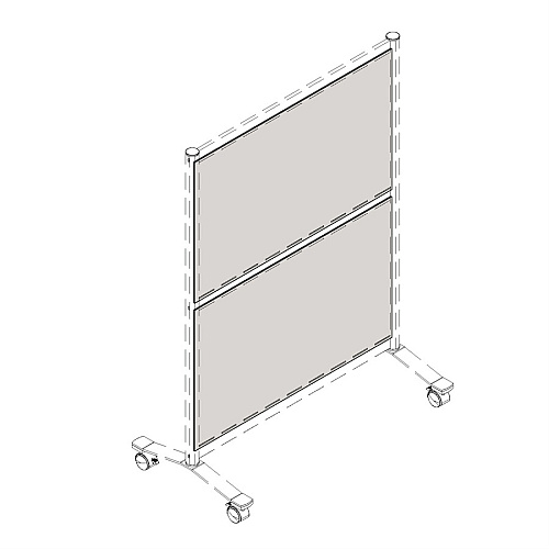 Lorell Adaptable Panel Divider Acrylic - Clear - 1 Each (LLR90284)