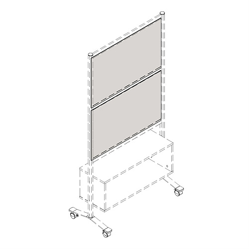 Lorell Adaptable Panel Divider Acrylic - Clear - 1 Each (LLR90284)