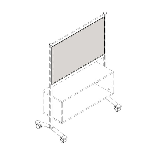 Lorell Adaptable Panel Divider Acrylic - Clear - 1 Each (LLR90284)