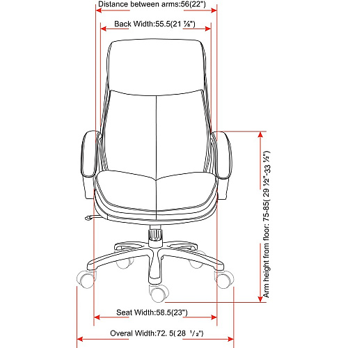 Lorell Big & Tall High-Back Chair Bonded Leather Seat Material - Black Back Color - Bonded Leather Back Material - High Back - Black - Armrest - 1 Each (LLR67004)