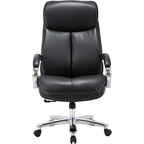 Lorell Big & Tall High-Back Chair Bonded Leather Seat Material - Black Back Color - Bonded Leather Back Material - High Back - Black - Armrest - 1 Each (LLR67004)