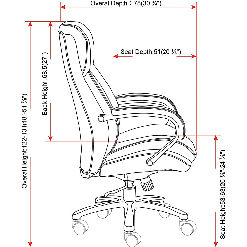 Lorell Big & Tall High-Back Chair Bonded Leather Seat Material - Black Back Color - Bonded Leather Back Material - High Back - Black - Armrest - 1 Each (LLR67004)
