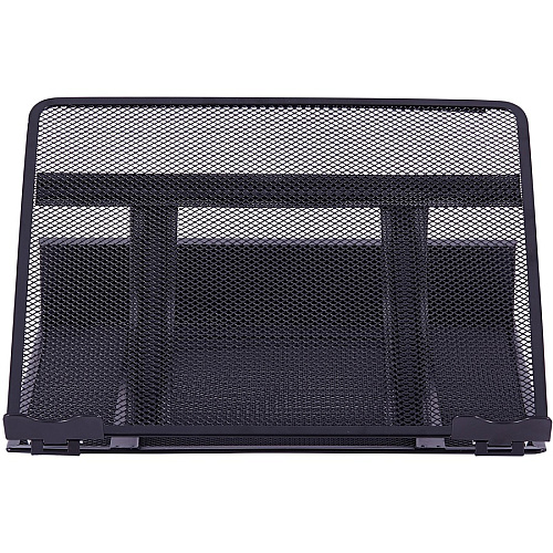 Lorell Mesh Laptop Stand 3.50" Height x 13" Width x 11.50" Depth - Desktop - Steel, Metal - Black (LLR80620)