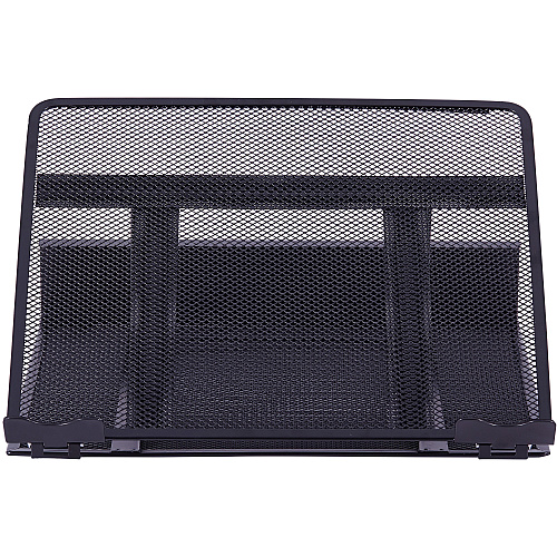 Lorell Mesh Laptop Stand 3.50" Height x 13" Width x 11.50" Depth - Desktop - Steel, Metal - Black (LLR80620)