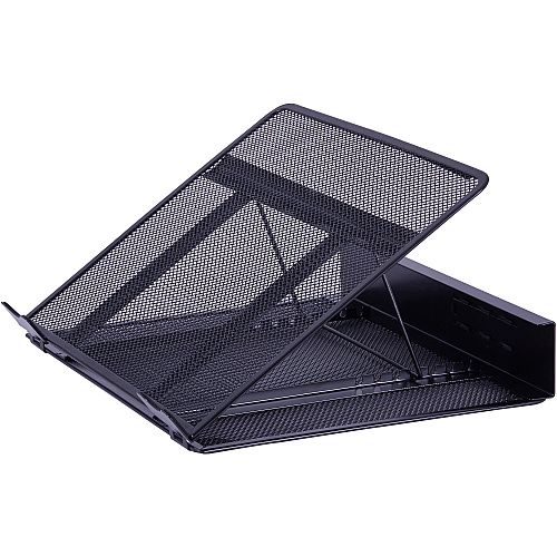 Lorell Mesh Laptop Stand 3.50" Height x 13" Width x 11.50" Depth - Desktop - Steel, Metal - Black (LLR80620)