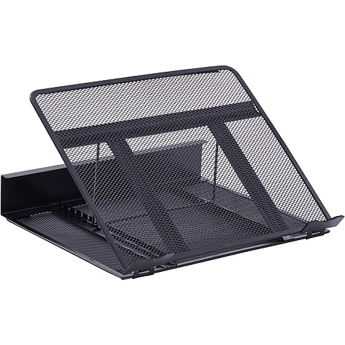 Lorell Mesh Laptop Stand 3.50" Height x 13" Width x 11.50" Depth - Desktop - Steel, Metal - Black (LLR80620)