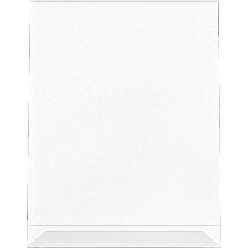 Lorell L-base Slanted Sign Holder Stand Support 8.50" x 11" Media - Acrylic - Clear - 3 / Pack (LLR49208)