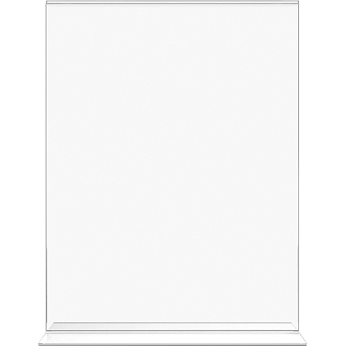Lorell T-base Standing Sign Holders Support 8.50" x 11" Media - Acrylic - Clear - 2 / Pack (LLR49207)