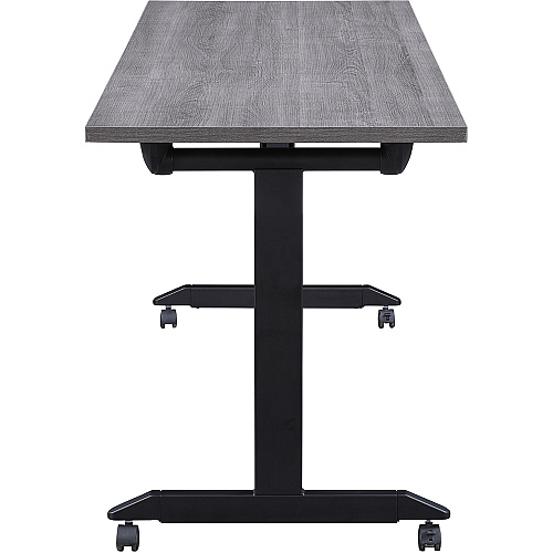 Lorell Mobile Folding Training Table Rectangle Top - Powder Coated Base - 200 lb Capacity - 63" Table Top Width - 29.50" Height x 63" Width x 24" Depth - Assembly Required - Weathered Charcoal - Laminate Top Material - 1 Each (LLR60736)