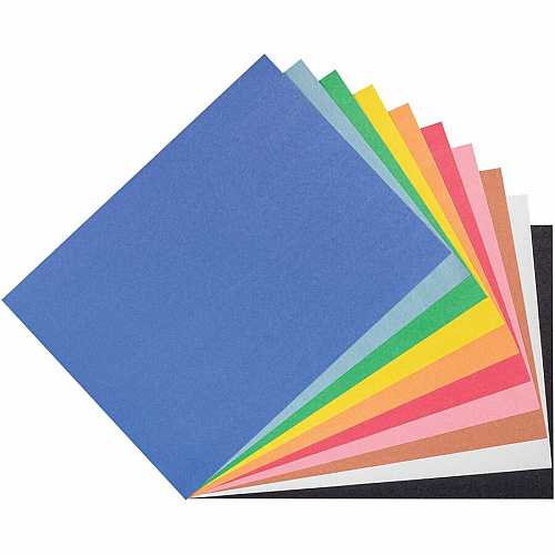 Prang Construction Paper Art Project, Craft Project, Fun and Learning, Cutting, Pasting - 9" Width x 12" Length - 45 lb Basis Weight - Assorted - 500 / Pack (P6555)