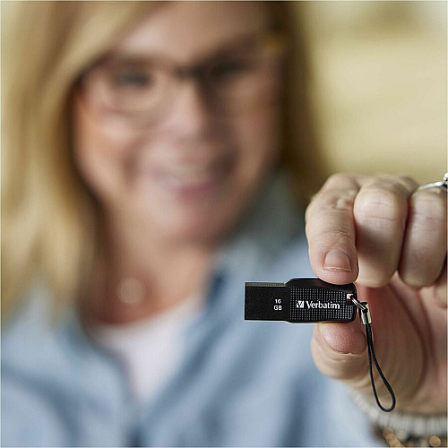 Verbatim 16GB Ergo USB Flash Drive - Black 16 GB - USB 2.0 - Black - Lifetime Warranty - 1 Each (70875)