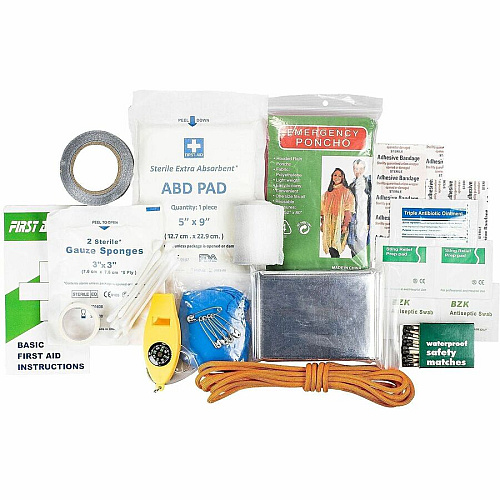 Life+Gear Survival/First Aid Kit Plastic, Fabric, Glass - Red - 2 (413819)