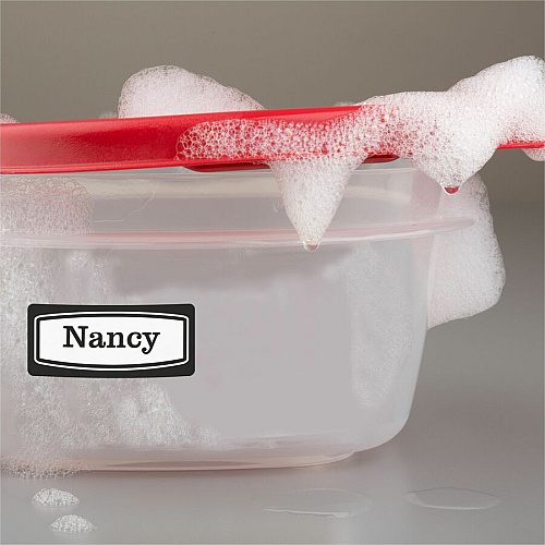 Avery&reg; Durable Labels, 3/4" x 1-3/4" , Black Border, 60 Total (5219) 3/4" Height x 1 3/4" Width - Permanent Adhesive - Rectangle - Matte - White - Film - Water Resistant - 12 / Sheet - 5 Total Sheets - 1080 Total Label(s) - 60/Pack - 18 / Cart (05219)