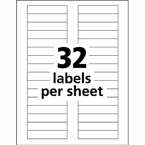 Avery&reg; Permanent Durable ID Labels with Sure Feed(R) Technology 5/8" Height x 3" Width x 3" Length - Permanent Adhesive - Rectangle - Laser, Inkjet - Matte - White - Film - Water Resistant - 32 / Sheet - 8 Total Sheets - 1280 Total Label(s) -  (06792)