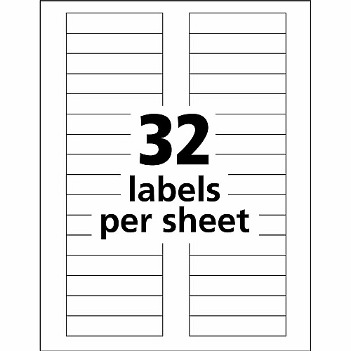 Avery&reg; Permanent Durable ID Labels with Sure Feed(R) Technology 5/8" Height x 3" Width x 3" Length - Permanent Adhesive - Rectangle - Laser, Inkjet - Matte - White - Film - Water Resistant - 32 / Sheet - 8 Total Sheets - 1280 Total Label(s) -  (06792)