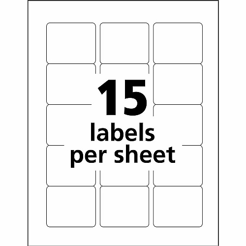 Avery&reg; Permanent Durable ID Labels with Sure Feed(R) Technology 2" Height x 2 5/8" Width - Permanent Adhesive - Rectangle - Laser, Inkjet - Matte - White - Film - 15 / Sheet - 8 Total Sheets - 600 Total Label(s) - 1 Carton (06793)
