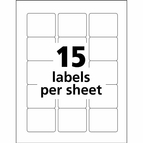 Avery&reg; Permanent Durable ID Labels with Sure Feed(R) Technology 2" Height x 2 5/8" Width - Permanent Adhesive - Rectangle - Laser, Inkjet - Matte - White - Film - 15 / Sheet - 8 Total Sheets - 600 Total Label(s) - 1 Carton (06793)