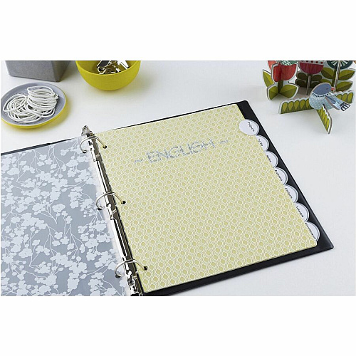 Avery&reg; Style Edge Insertable Plastic Dividers 8 x Divider(s) - 8 Tab(s) - 8 - 8 Tab(s)/Set - 8.5" Divider Width x 11" Divider Length - 3 Hole Punched - Frosted White Plastic Divider - Frosted White Plastic Tab(s) - Durable, Tear Resistant, PVC (11291)