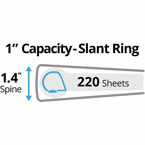 Avery&reg; Durable View 3 Ring Binder, 1" Slant Rings, 1 Chartreuse Binder 1" Binder Capacity - Letter - 8 1/2" x 11" Sheet Size - 250 Sheet Capacity - 250 Ring - Fastener: Slant Ring - Pocket: 2 - Polypropylene - Adhesive, Durable, Flexible, Long (17263)