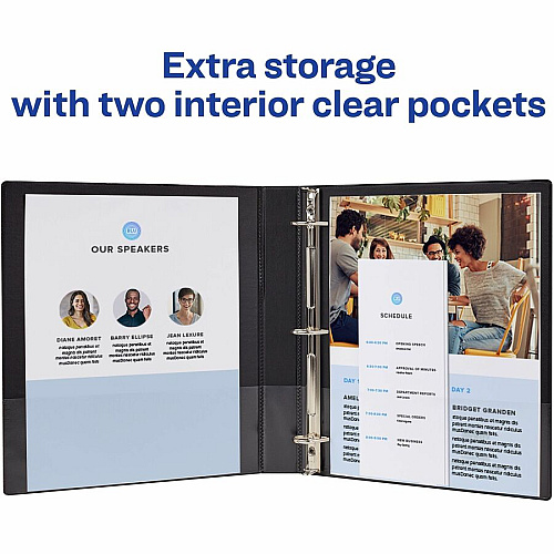 Avery&reg; Durable View 3 Ring Binder, 1" Slant Rings, 1 Chartreuse Binder 1" Binder Capacity - Letter - 8 1/2" x 11" Sheet Size - 250 Sheet Capacity - 250 Ring - Fastener: Slant Ring - Pocket: 2 - Polypropylene - Adhesive, Durable, Flexible, Long (17263)