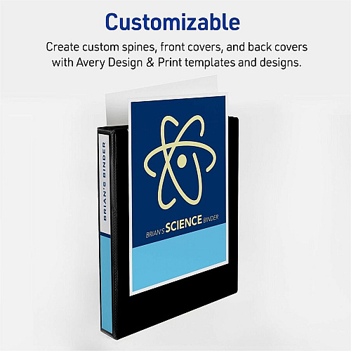 Avery&reg; Durable View1" Binder, Pool Blue Binder (17831)