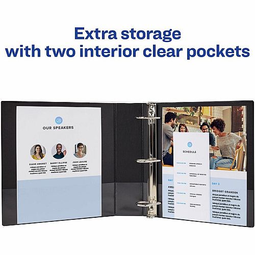 Avery&reg; Durable View 3 Ring Binder, 2" Slant Rings, 1 Chartreuse Binder 2" Binder Capacity - Letter - 8 1/2" x 11" Sheet Size - 530 Sheet Capacity - 530 Ring - Fastener: Slant Ring - Pocket: 2 - Polypropylene - Adhesive, Durable, Flexible, Pock (17838)
