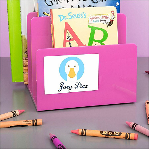 Avery&reg; Flexible Name Badges, 2-1/3" x 3-3/8" , Matte, 80ct x 2 21/64" Width x 3 3/8" Length - Removable Adhesive - Rectangle - Inkjet, Laser - Matte - White - Film - 8 / Sheet - 10 Total Sheets - 80 Total Label(s) - For Label Printer - 1 Carto (25395)